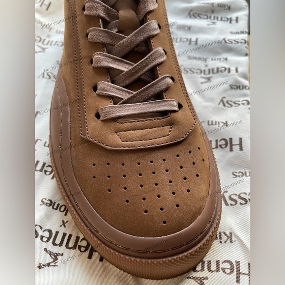NEW • Kim Jones Low Top Sneakers in Cognac Brown - Picture 12 of 16
